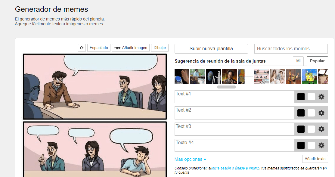Generdor de memes para RRSS